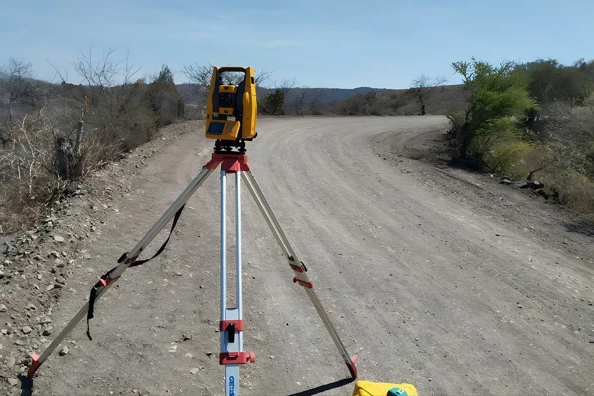 A total station in the field